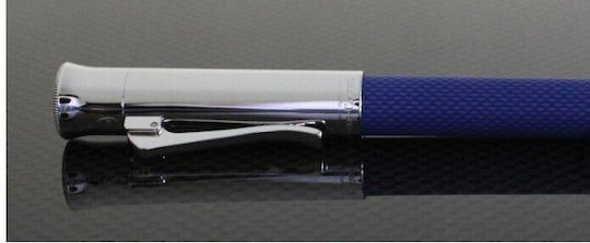 Graf Von Faber-Castell Pena de Scris Medium Albastră din Oțel cu Cerneală Albastră