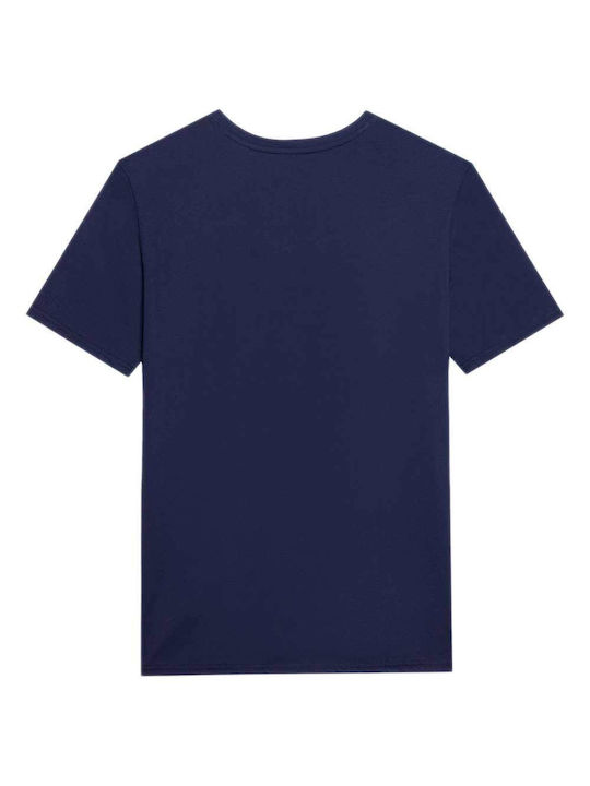 4F Herren Kurzarmshirt Marineblau