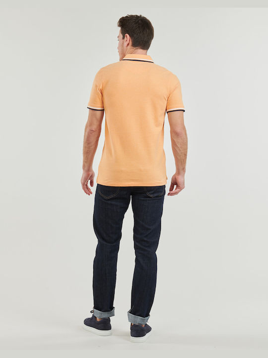 Jack & Jones Bluza Bărbătească cu Mânecă Scurtă Polo Orange