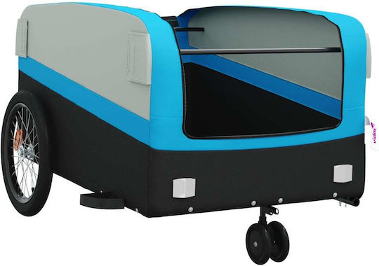 Vidaxl Bicycle Trailer Black Blue 45kg Iron