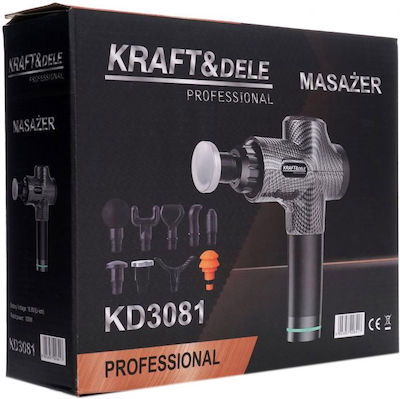 Kraft & Dele Massagegerät für den Kopf, die Taille & den Körper mit Vibration Schwarz KD3081