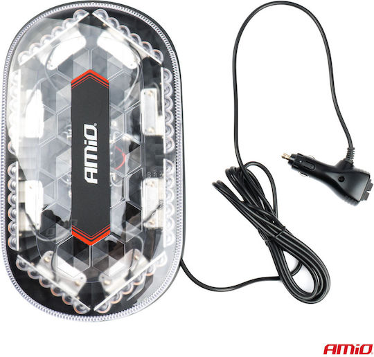 AMiO Φάρος Αυτοκινήτου LED 12 / 24V 32.8cm με Πορτοκαλί Φωτισμό
