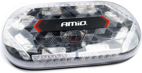 AMiO Φάρος Αυτοκινήτου LED 12 / 24V 32.8cm με Πορτοκαλί Φωτισμό