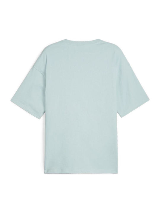 Better Classics Damen Sportlich Oversized T-Shirt Türkis