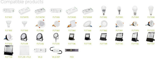 Επιτοίχιος Διακόπτης Dimmer με Πλαίσιο LED Αφής