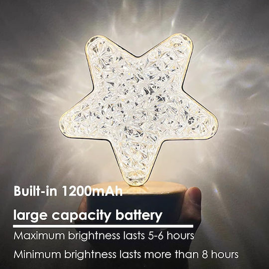 Stea Decorativă De Crăciun De Birou Cu Lumină Led Galbenă 3 Cm Stea Decorativă De Crăciun De Birou Cu Lumină Led Galbenă 3 Cm