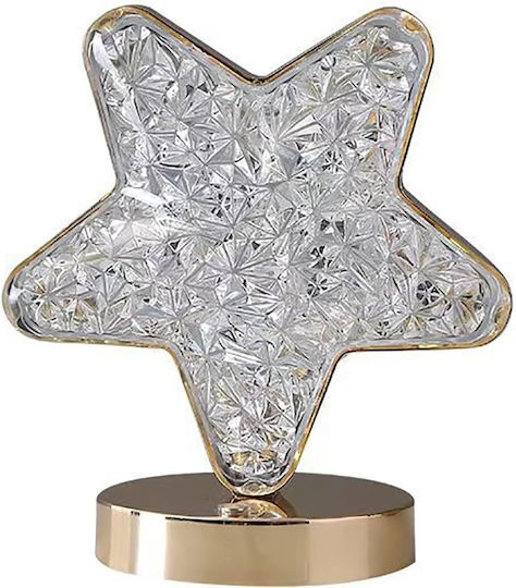 Lumină Crăciunesc Decorativ de birou Stea cu lumină LED Metalic Galben 3x3buc 1buc