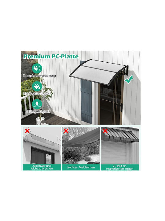 Costway Polycarbonat Kapuzinerdach P102xB99cm