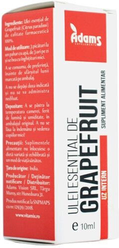 Adams Αιθέριο Έλαιο Grapefruit 10ml