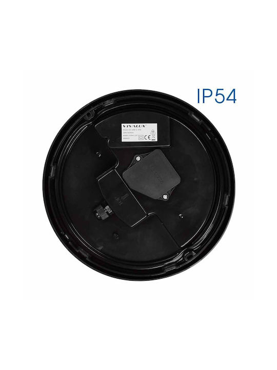 Vivalux Outdoor Ceiling Light with Integrated LED in Black Color VIV004744