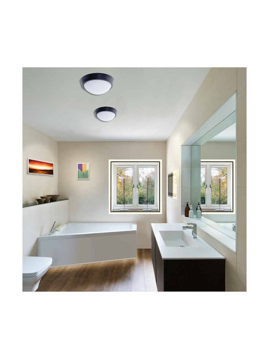 Vivalux Outdoor Ceiling Light with Integrated LED in Black Color VIV004744