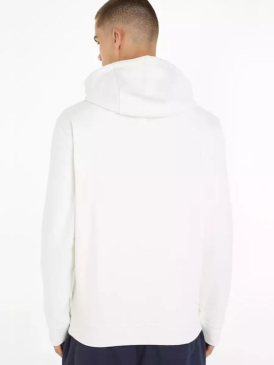 Tommy Hilfiger Men's Sweatshirt with Hood and Pockets White