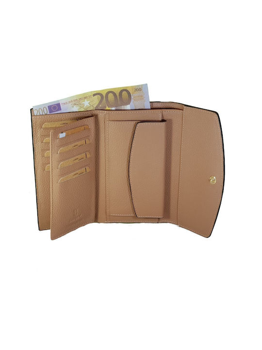 Lavor Large Leather Women's Wallet Coins with RFID Beige