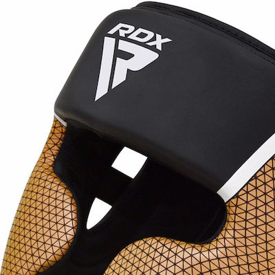 RDX Adult Full Face Boxing Headgear Leather Black