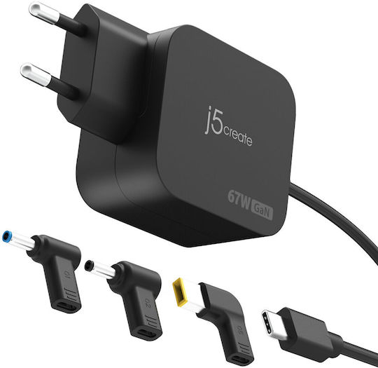 J5create Universal Laptop-Ladegerät mit abnehmbarem Netzkabel