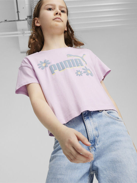 PUMA Crop Top Λιλά