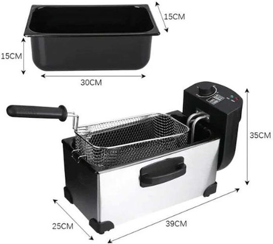 Raf R-5299 Deep Fryer 3lt Silver