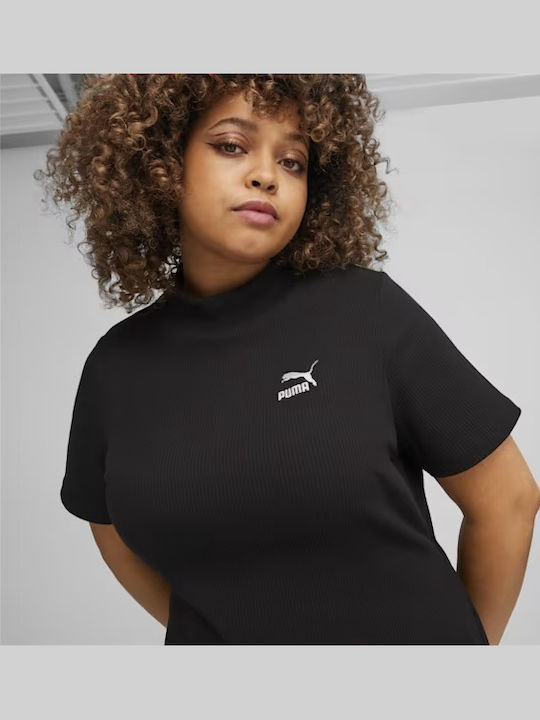 Classics Καλοκαιρινό Midi Αθλητικό Φόρεμα T-shirt Κοντομάνικο Μαύρο
