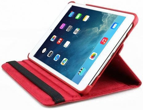 iPad 9.7 2018 Флип Капак Въртящ Се Издръжлив Червен (iPad 2017/2018 9.7")