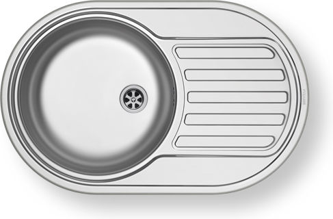Pyramis SR Mini Ένθετος Νεροχύτης Inox Σατινέ Μ76.5xΠ48cm Ασημί