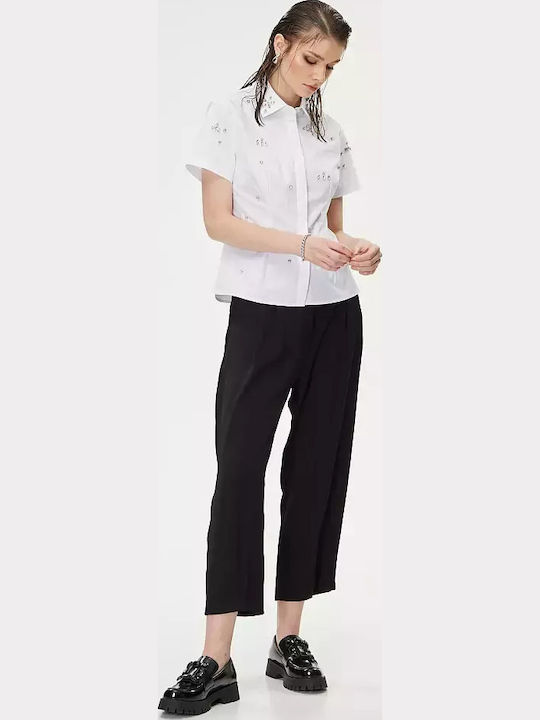 Women's Short Sleeve Shirt White