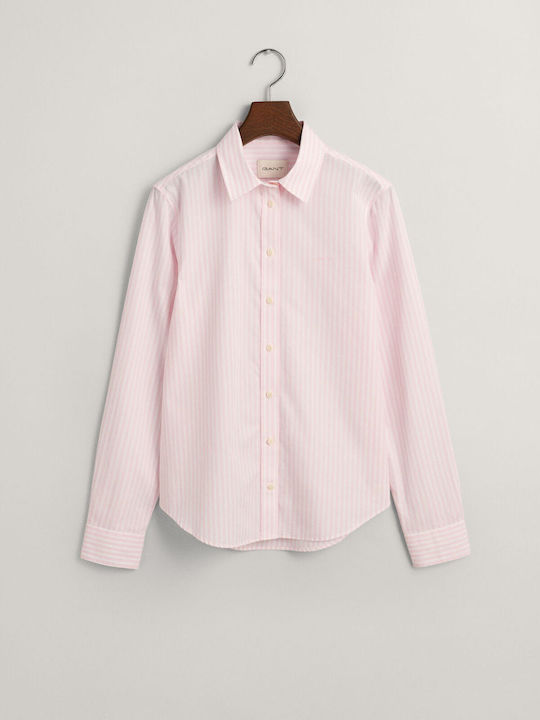 Langärmelig Damen Hemd Rye Pink Gestreift
