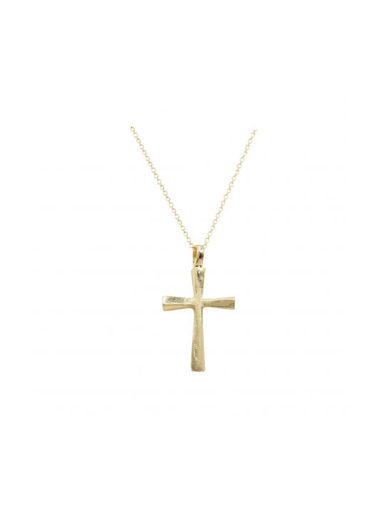 Art d or Damen Gold Kreuz 14K mit Kette