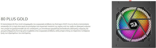 Redragon GC-PS006 750W Μαύρο Τροφοδοτικό Υπολογιστή Full Modular 80 Plus Gold