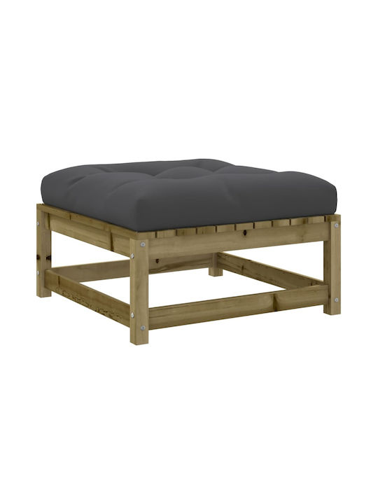 Scaun De Grădină Din Lemn Cub Pentru Exterior Cu Pernă Roz 2 Bucăți 70x70x30cm