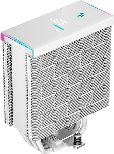 Deepcool AK500S Digital Ψύκτρα Επεξεργαστή για Socket AM4/AM5/1200/115x/1700 με ARGB Φωτισμό Λευκή