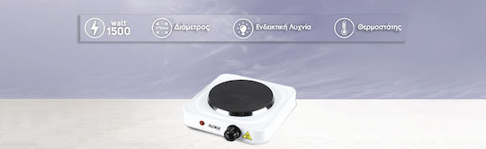 Zilan Enamel Countertop Single Burner White