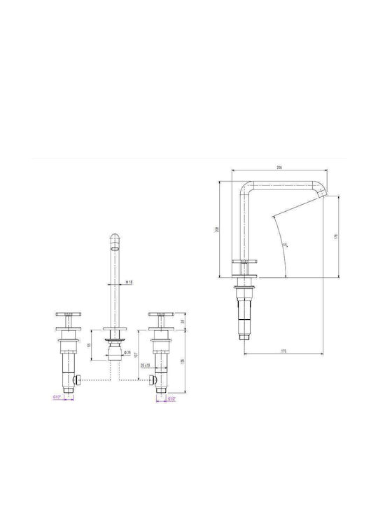 La Torre Elle Mixing Sink Faucet Black