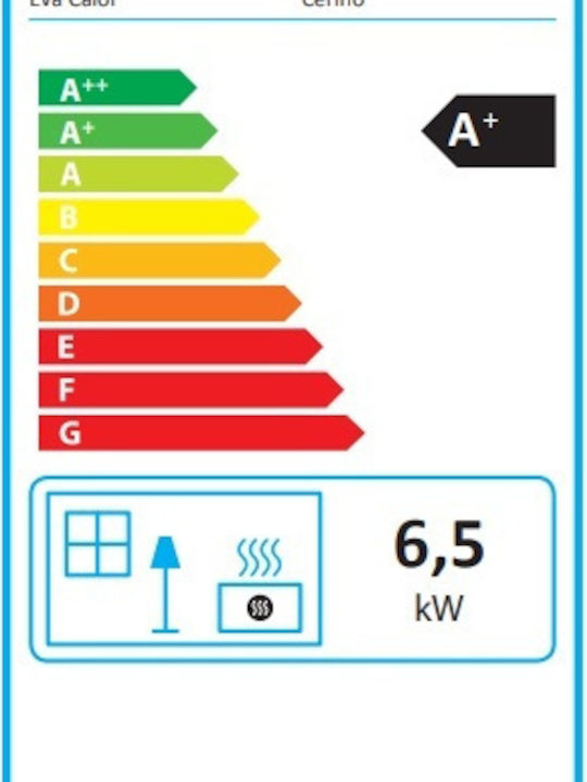 Eva Calor Cerino Kaminofen Kassette Pellet Warmluft 7kW