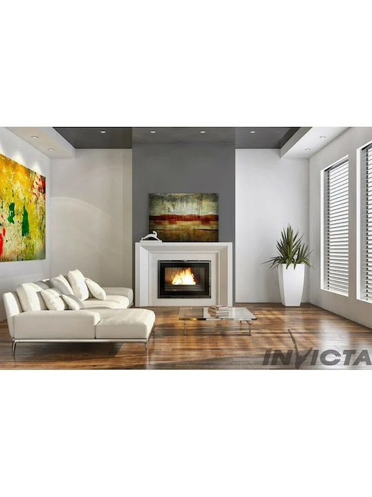 Invicta Insert 800 Grand Angle Șemineu cu inserție Caseta Lemn 12kW Drept cu o ușă care se deschide Deschideți rezervorul de expansiune