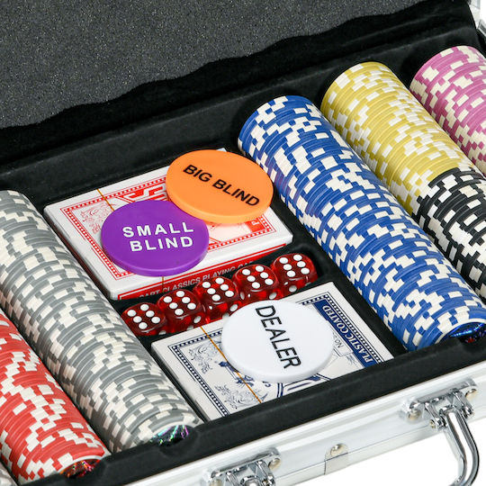 Sportnow Set 300 Poker Chips with 3 Decks