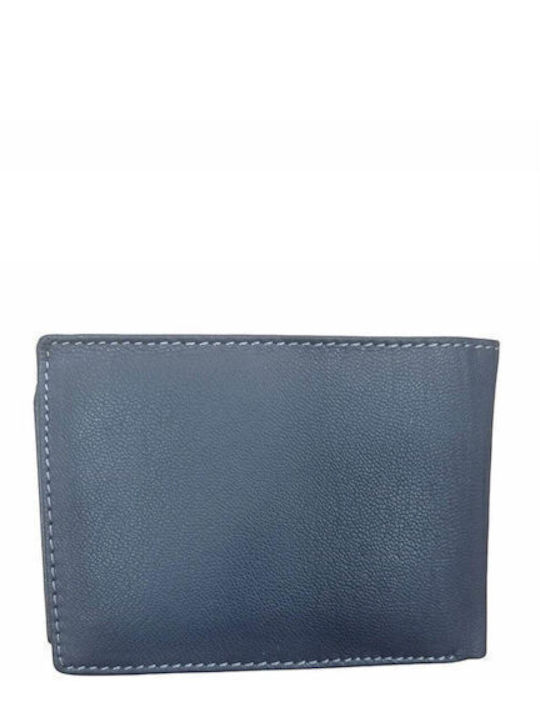Leder Herren Geldbörse Karten mit RFID Blau