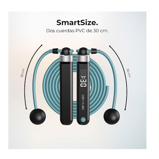 Cecotec Drumfit Smartcomba 3000 Connected Σχοινάκι Γυμναστικής 3m Μαύρο με Μετρητή και Ρυθμιζόμενο Μήκος