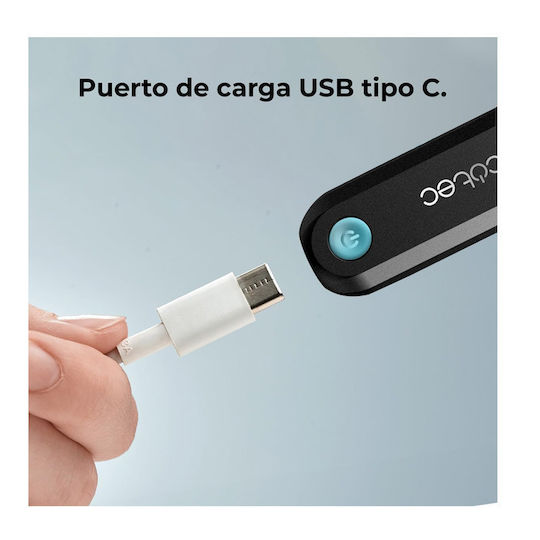 Cecotec Drumfit Smartcomba 3000 Connected Σχοινάκι Γυμναστικής 3m Μαύρο με Μετρητή και Ρυθμιζόμενο Μήκος