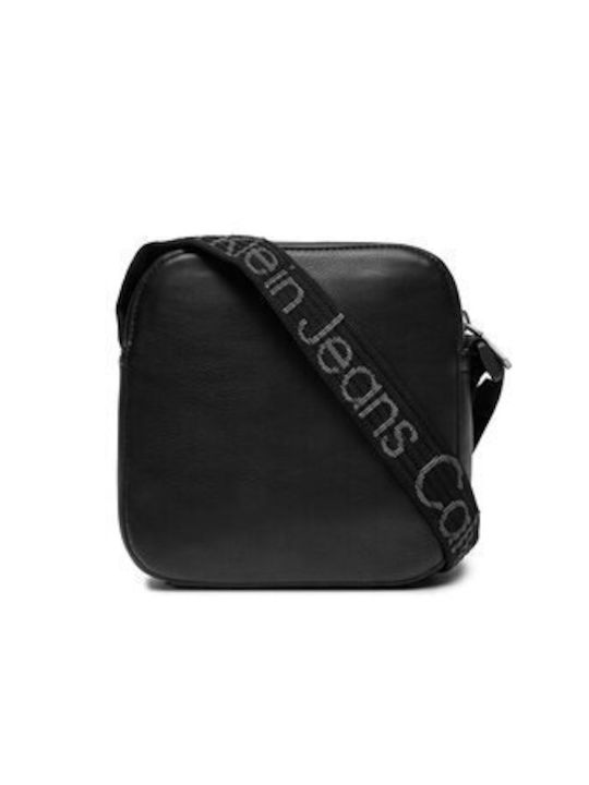 Calvin Klein Piele Geantă pentru bărbați Umăr / Crossbody Neagră