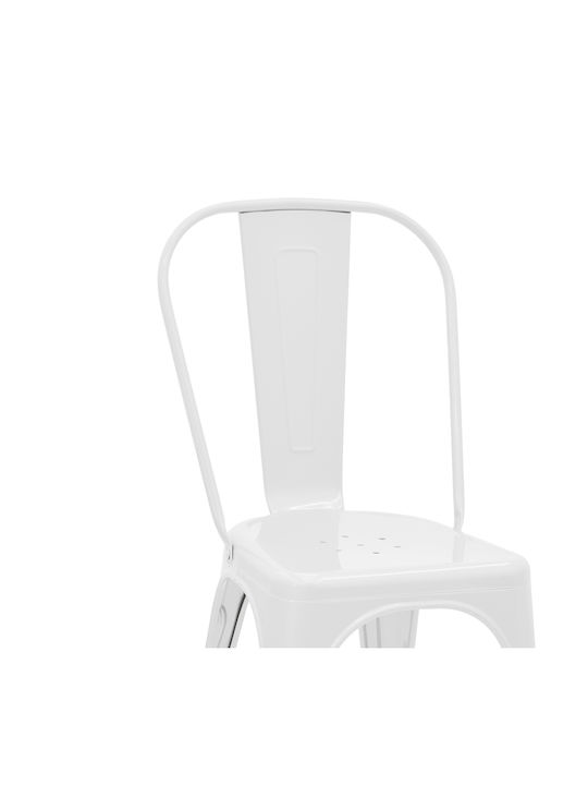 Scaun de exterior Metalic Utopia Alb 44x44x85cm