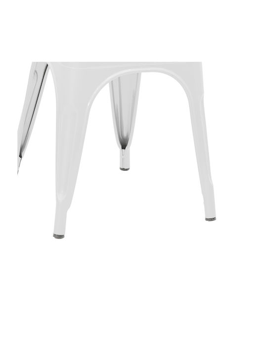 Scaun de exterior Metalic Utopia Alb 44x44x85cm