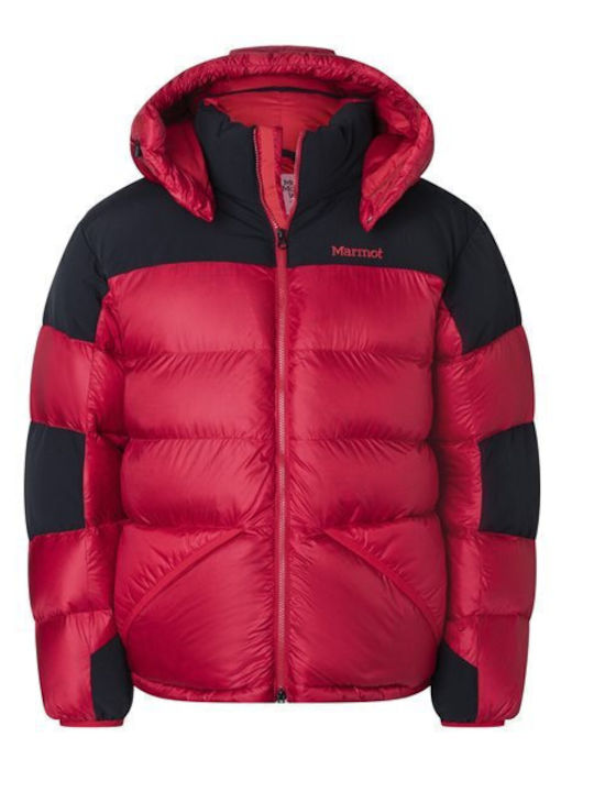 Women's Short Puffer Jacket for Winter Red