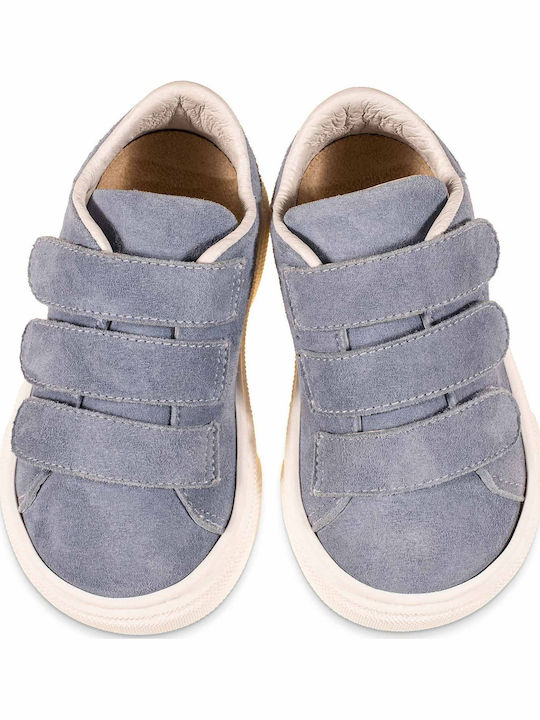 Babywalker Light Blue Baptism Leather Sneakers