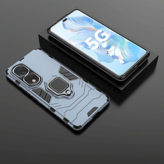 80 Pro Shockproof Задна корица Пластмаса / Силикон Магнитен Тъмносин (За Honor 80 Pro (OEM))