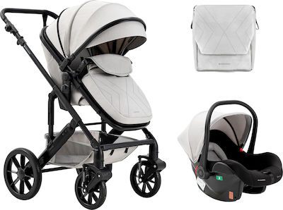 Kikka Boo Darling Adjustable 3 in 1 Baby Stroller Suitable for Newborn Light Grey 13kg