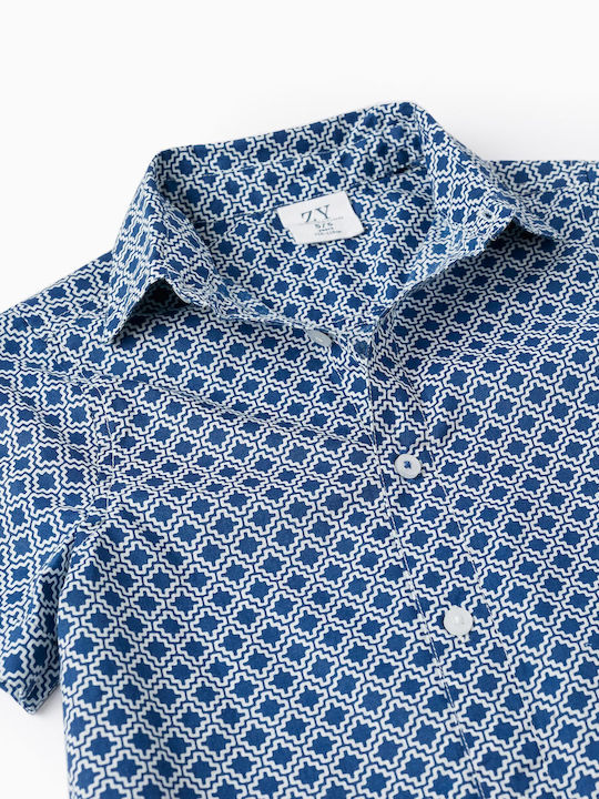 Kids Shirt Short Sleeve Blue