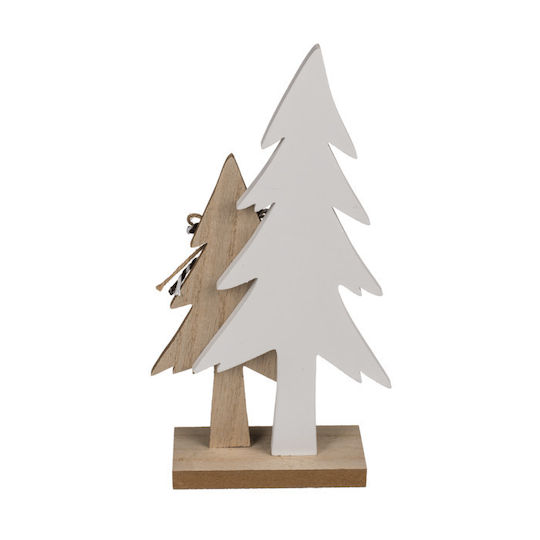 Arbore Decorativ De Crăciun Din Lemn Cu Inscripție 25.5 Cm Bej Merry Christmas 2