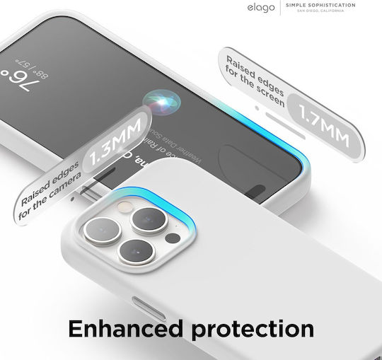 Elago Umschlag Rückseite Silikon Weiß (iPhone 15 Pro Max)
