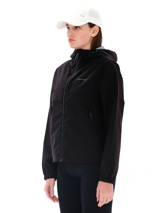 Emerson Women's Short Puffer Jacket Waterproof and Windproof for Winter Black