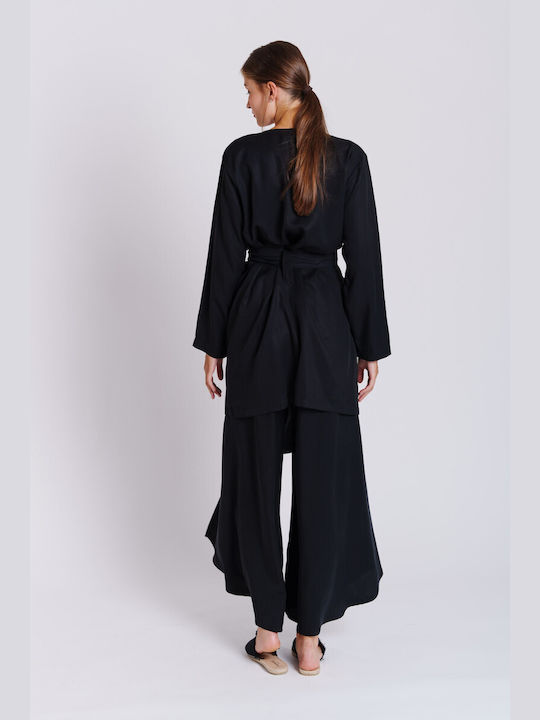 Collectiva Noir Damen Kimono Schwarz